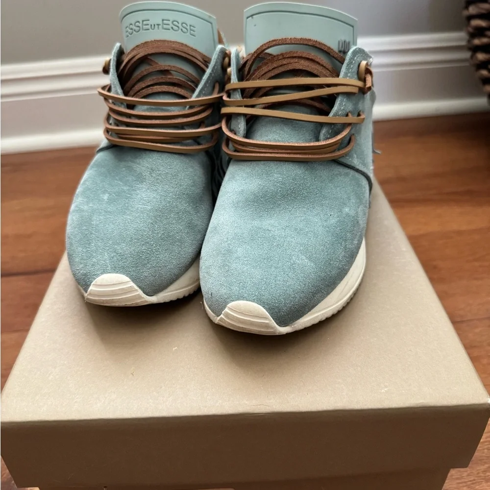 ESSEutESSE Mint Suede Fringe Sneakers | Size 36 - Picture 4 of 5